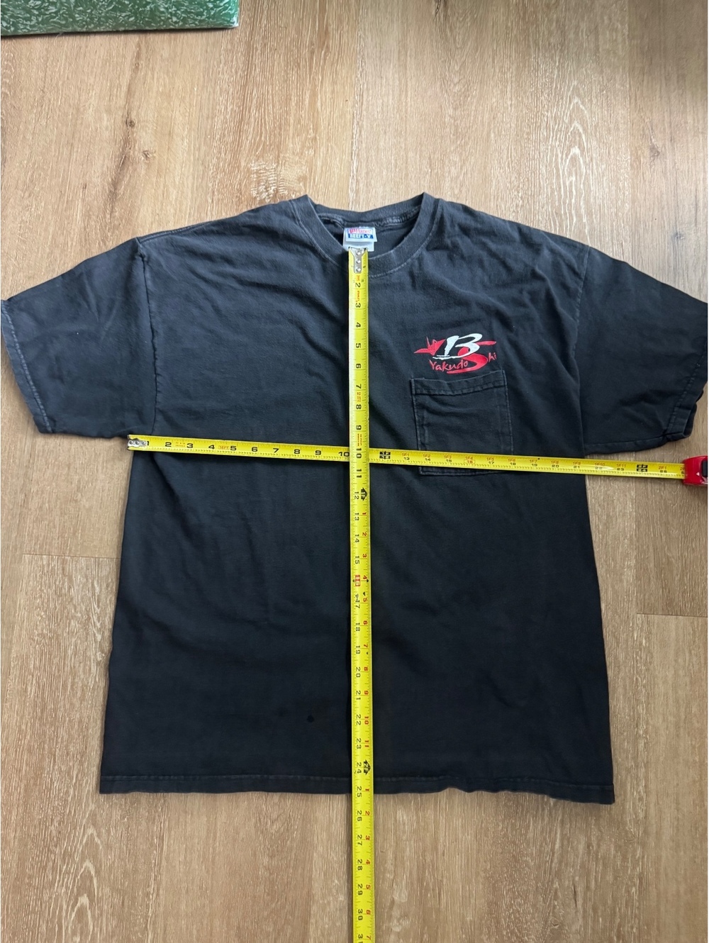 Yakudoshi Hanes Beefy-T Vintage Black Pocket T-Shirt XL - Picture 7 of 9